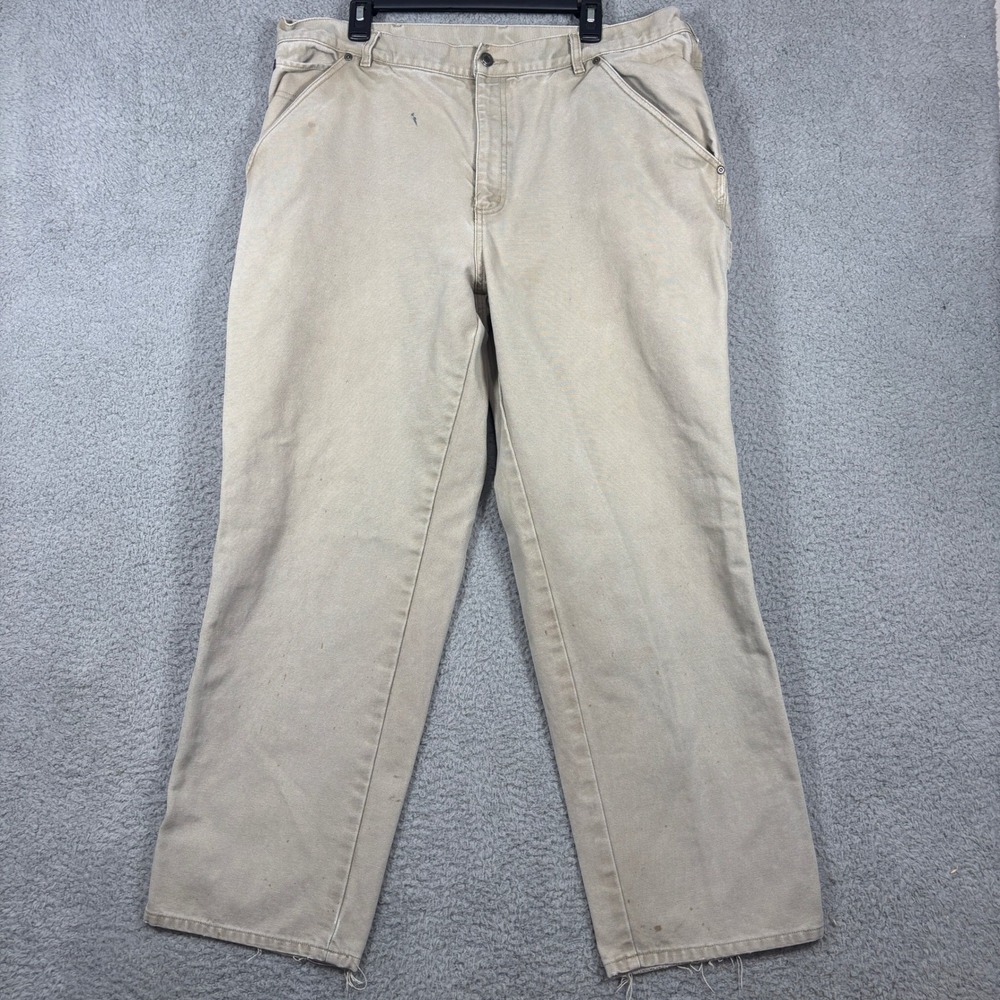 Sorel Carpenter Pants Men 40x32 Tan Cotton Duck Canvas Utility Work Distressed